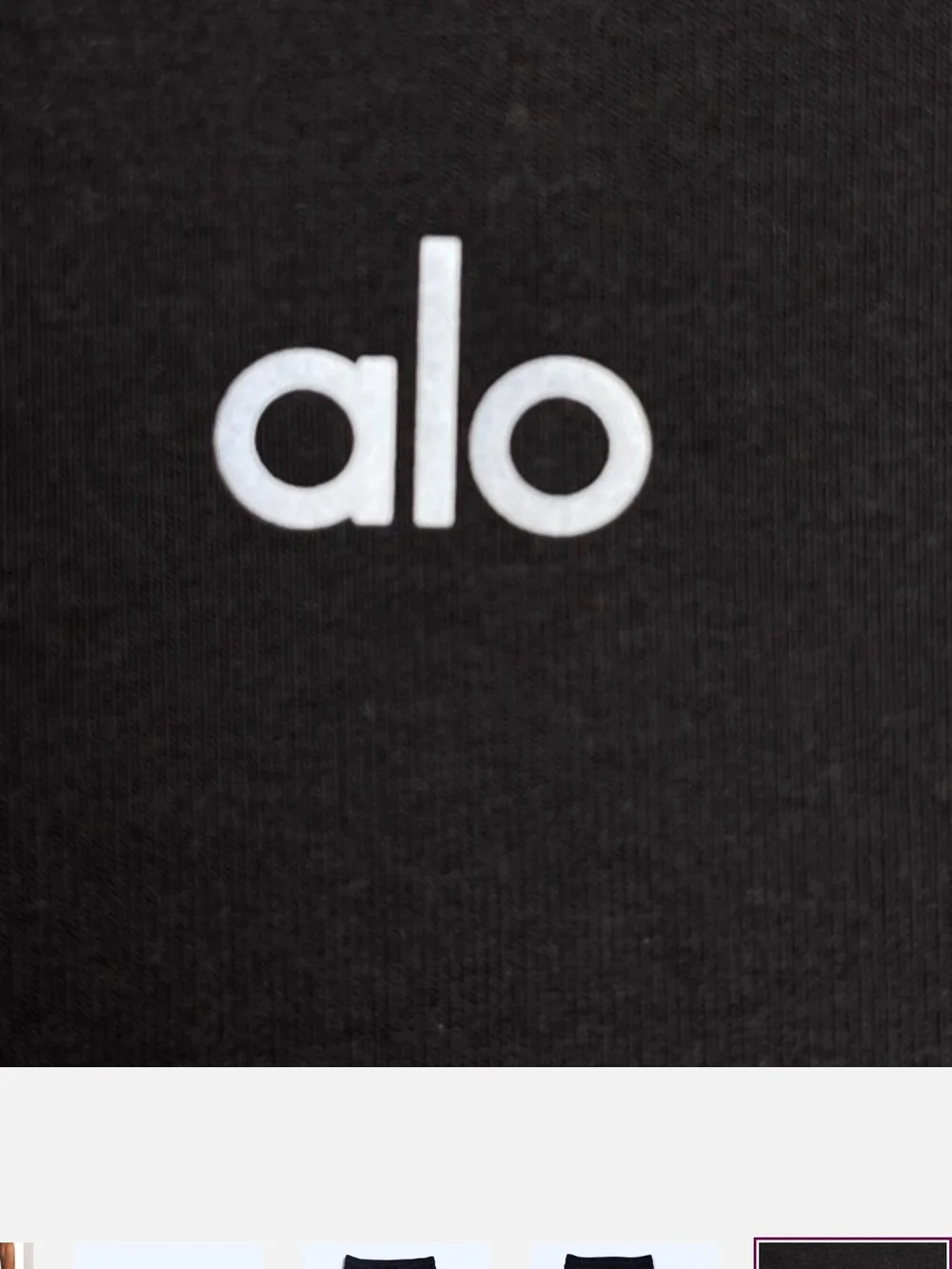 ALO Yoga Black Ribbed Moto Joggers